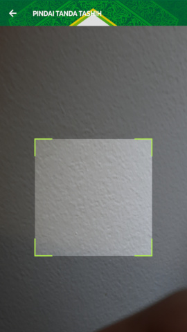 Cuplikan layar scan tanda tashih